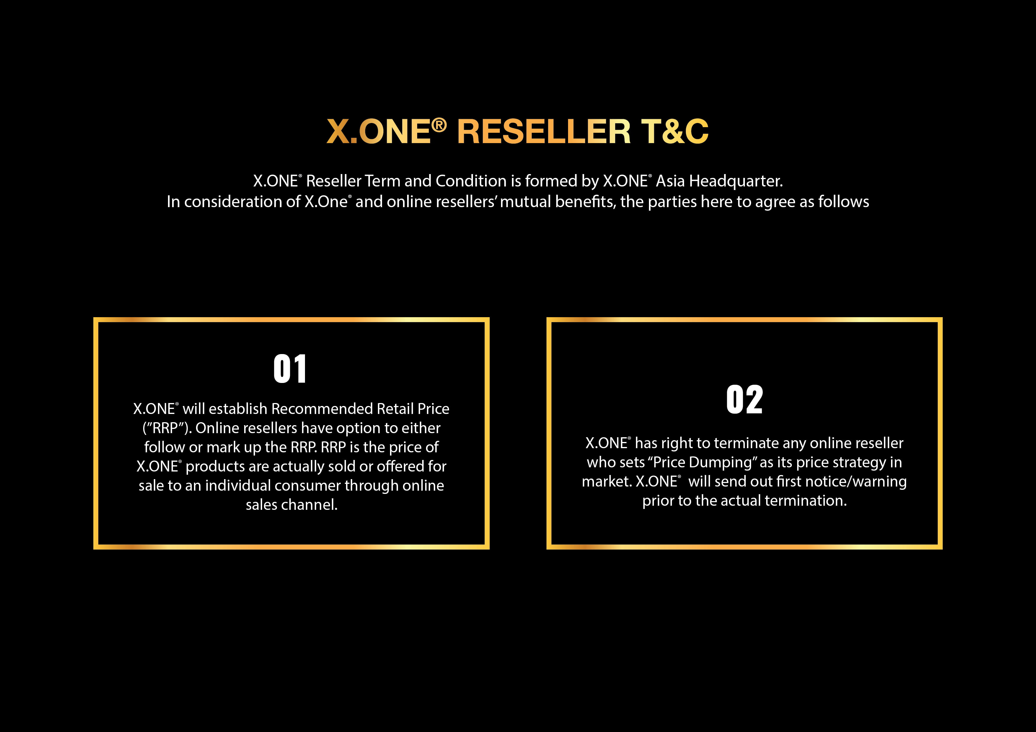 XONE Reseller Guideline TC 03