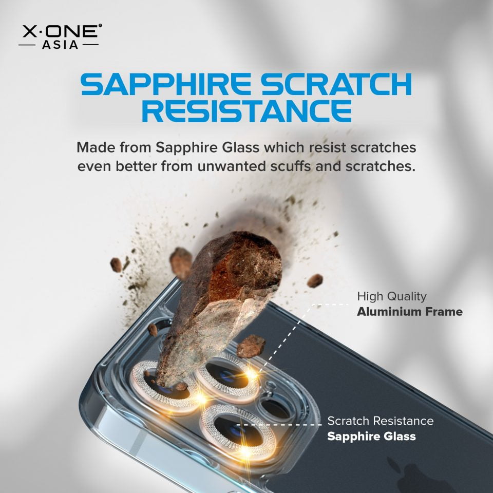 XONE ASIA FB Feature Graphics – Camera Armor for iPhone 13_Sapphire Scratch Resistance