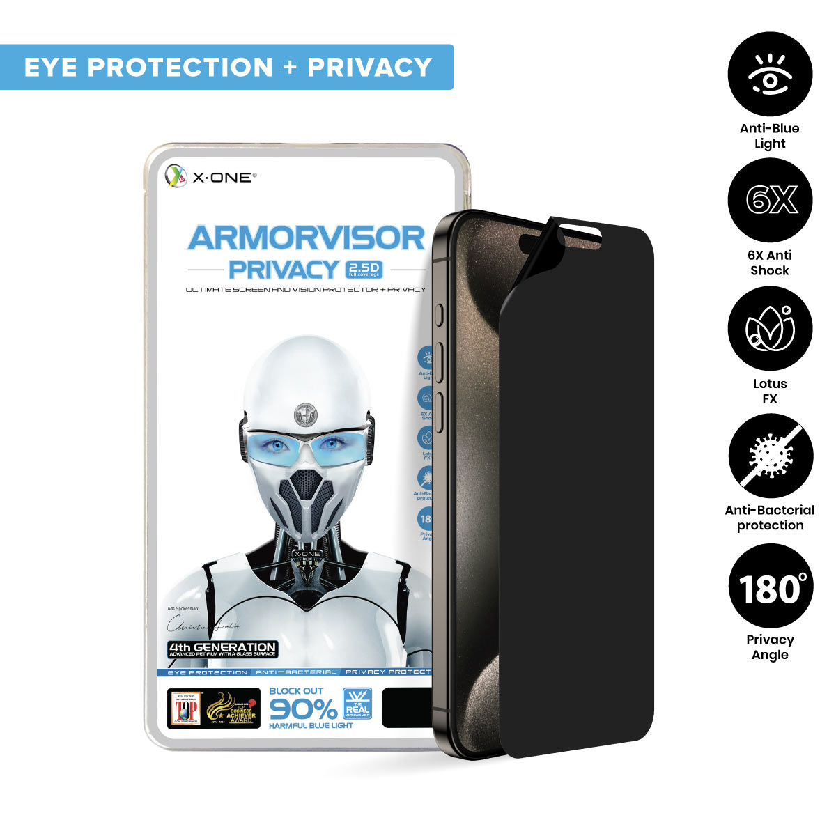 XONE Armorvisor Privacy 2.5D iPhone 15 Pro 1
