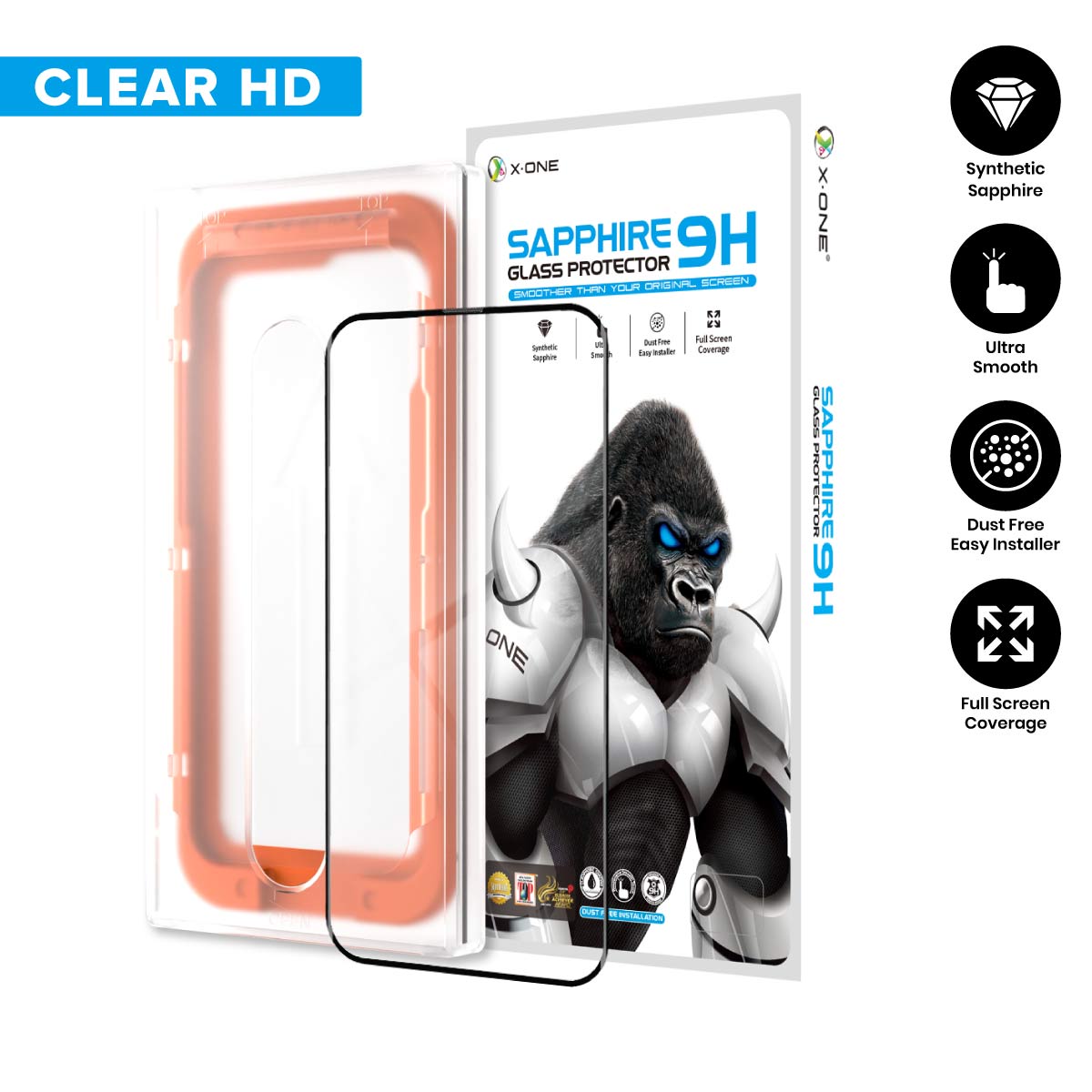 XONE Product Sapphire 9H Glass Protector iP15 1